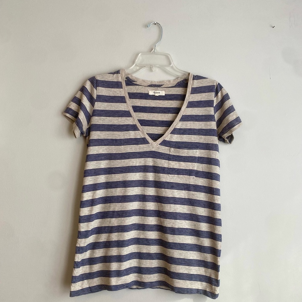 Madewell V Neck Pocket Tee